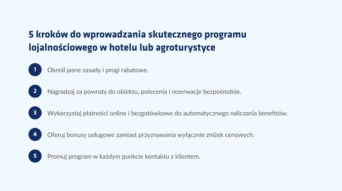 Program lojalnościowy w hotelu i agroturystyce – 5 ważnych zasad dla właścicieli