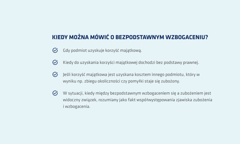 Bezpodstawne wzbogacenie – k.c.