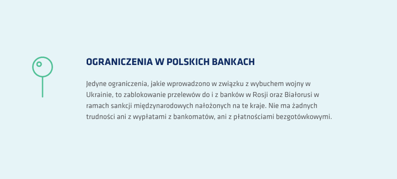 Jakie ograniczenia wprowadziły polskie banki w związku z wojną?