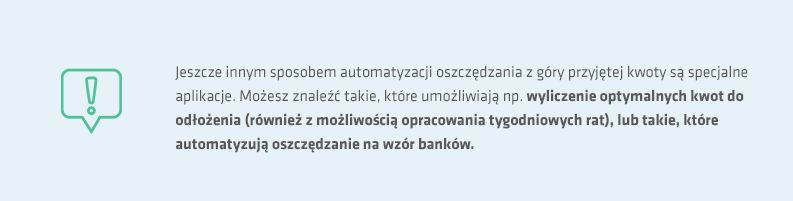 Automatyzacja oszczędzania w aplikacjach – ramka