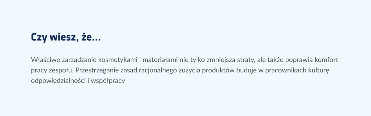 Ciekawostka na temat właściwego zarządzania materiałami jako sposobu na optymalizację kosztów beauty