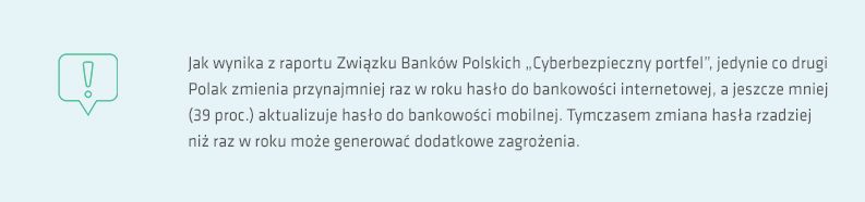 Ramka: Cyberataki – w Polsce za rzadko obywatele zmieniają hasła do bankowości elektronicznej