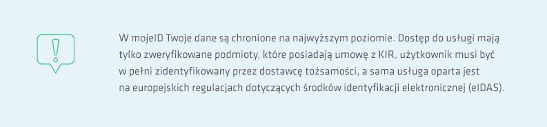 Ramka: mojeID – KIR dba o bezpieczeństwo danych użytkowników