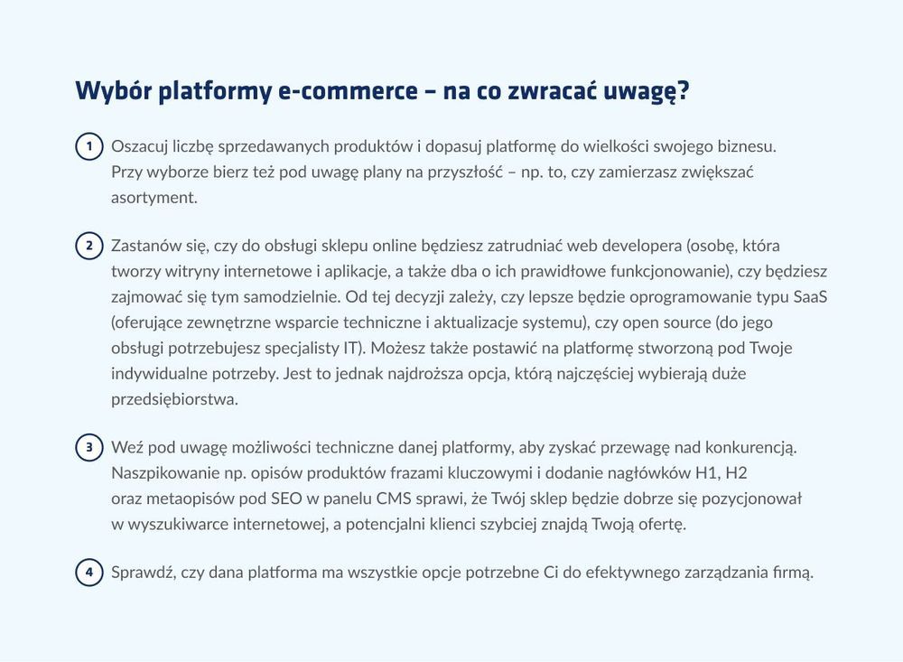 Platforma e-commerce: na co zwrócić uwagę podczas wyboru?
